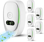 6Pack Air Purifier Plug In,2025 Negative Air Ionizer for Home Use,Mini Filterless Mobile Air Cleaner with Green Light for Odor,Smoke Dust,Pets,Quiet Operation Air Freshener for Home,Office,Cat Bed