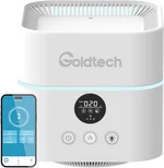 Air Purifier and Humidifier Combo for Bedroom Up to 200Ft², H13 True HEPA Filter Desk Air Purifiers with Smart WiFi,500ML Water Tank,LED Light,Small Air Purifier for Bedroom,Office