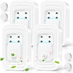 4 Pack Plug In Negative Air Ionizer for Home Use-Negative Ion Technology Cat Litter Deodorizer,Quiet Operation Air Freshener for Home,Portable Purifiers&Aroma Tablet indoor for Bedroom,Office,Garage