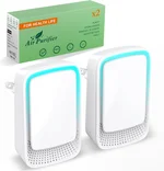 Plug In Air Ionizers - Negative Ion Technology Air Purifier - Quiet Operation Air Freshener for Home, Bedroom, Office, Garage Room - Portable Air Purifiers Odor,Pets Smell - Air Cleaner White (2 Pack)