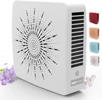 Portable Desktop Air Purifier & Fan Combo with HEPA Filter, Aroma & Ionizer – Compact Yet Powerful 3-Speed Air Cleaner for True Purification in Bedroom, Office, Travel & Gifts (White)