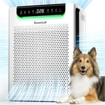 Air Purifiers for Home Large Room, Cover Up to 2600 Ft² with Washable Filters, Powerful Turbo Mode, PM2.5 Air Quality Display, 22dB Sleep Mode, Air Cleaner for Pets Hair, Smoke, HAP607, Bright White