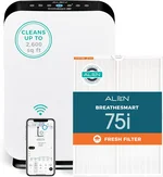 Alen Air Purifier BreatheSmart 75i HEPA with Fresh Filter + Carbon for Large Rooms up to 2800 Sq. Ft - for Living Room & Kitchen - Captures Allergens, Dust, & Mold + Household Odors & Smoke - White