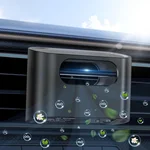 Compact Car Air Purifier- Easy Install Portable Filter-Free Odor Eliminator for Smoke, Pet Odors and VOCs, Silent Operation, Universal Vent Clip for Car by Yakry