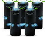 LabCharge Small Ionic Air Purifier for Home & Bedroom – Silent HEPA Filter – Covers 250 Sq Ft - Free Cleaner for Pets, Hair, Smoke, Dust, Odors & Dander – Compact & Black Design - Pack of 5