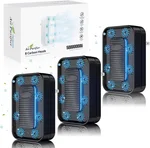 Air Ionizers for Home (3 Pack), Upgraded Plug In Air Purifier, Negative ion purifier, Air Freshener For Bedroom, Kitchen, Office, Dust, Smoke Smell (Black)